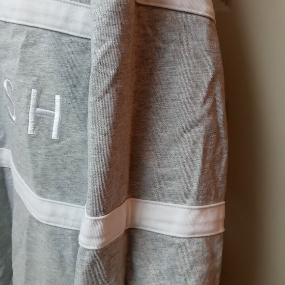 Mens Nike Swoosh Spell Out Long Sleeve Polo Rugby Shirt Size Large Vintage Y2K - Picture 6 of 10